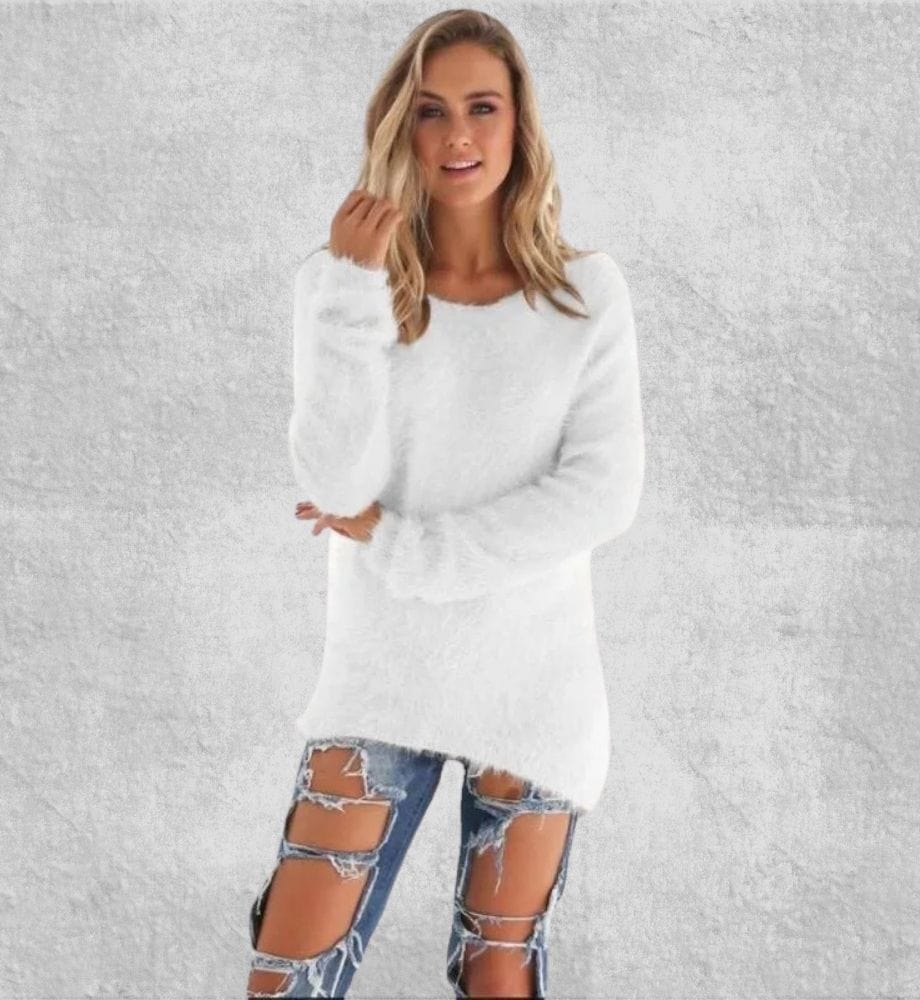 Pull Long Polaire Femme | Polaire Studio BLANC / S