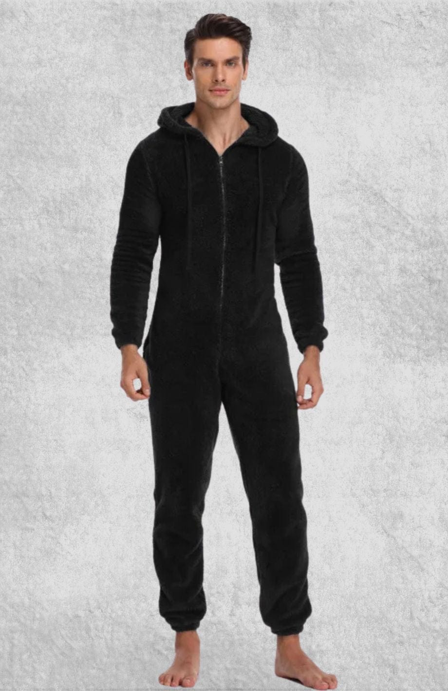 Pyjama Grenouillère Homme Polaire | Polaire Studio NOIR / S